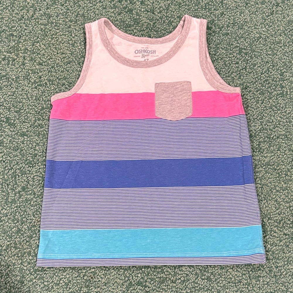 4/$20 OSHKOSH like new 4T sleeveless shirt tank